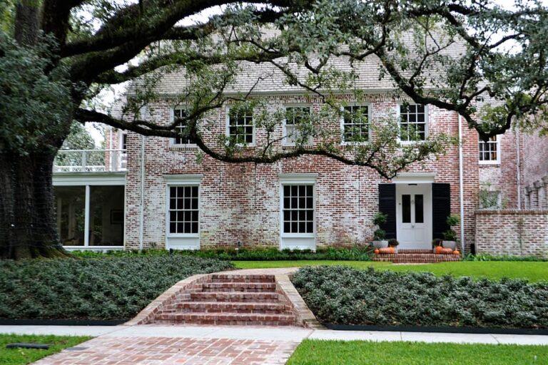 A landscaped home exterior for a real estate website
