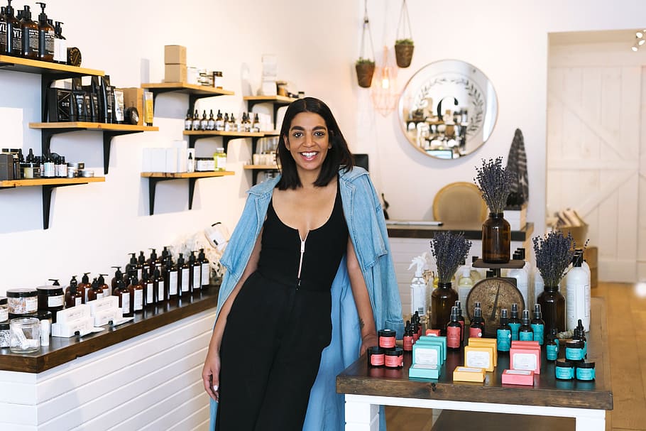 Local business owner inside a retail shop